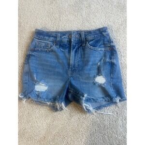Old Navy O.G. High Rise Distressed Raw Hem Denim‎ Jean Shorts - Women's
